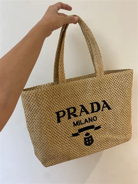 prada beach bag replica|inside of prada bag.